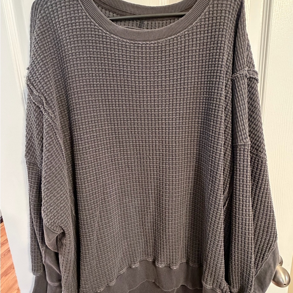 American Eagle Outfitters Charcoal Knit Sweater